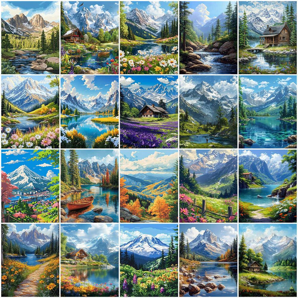 Art And Craft Numbers - 2026 Oil Painting By Numbers Mountain