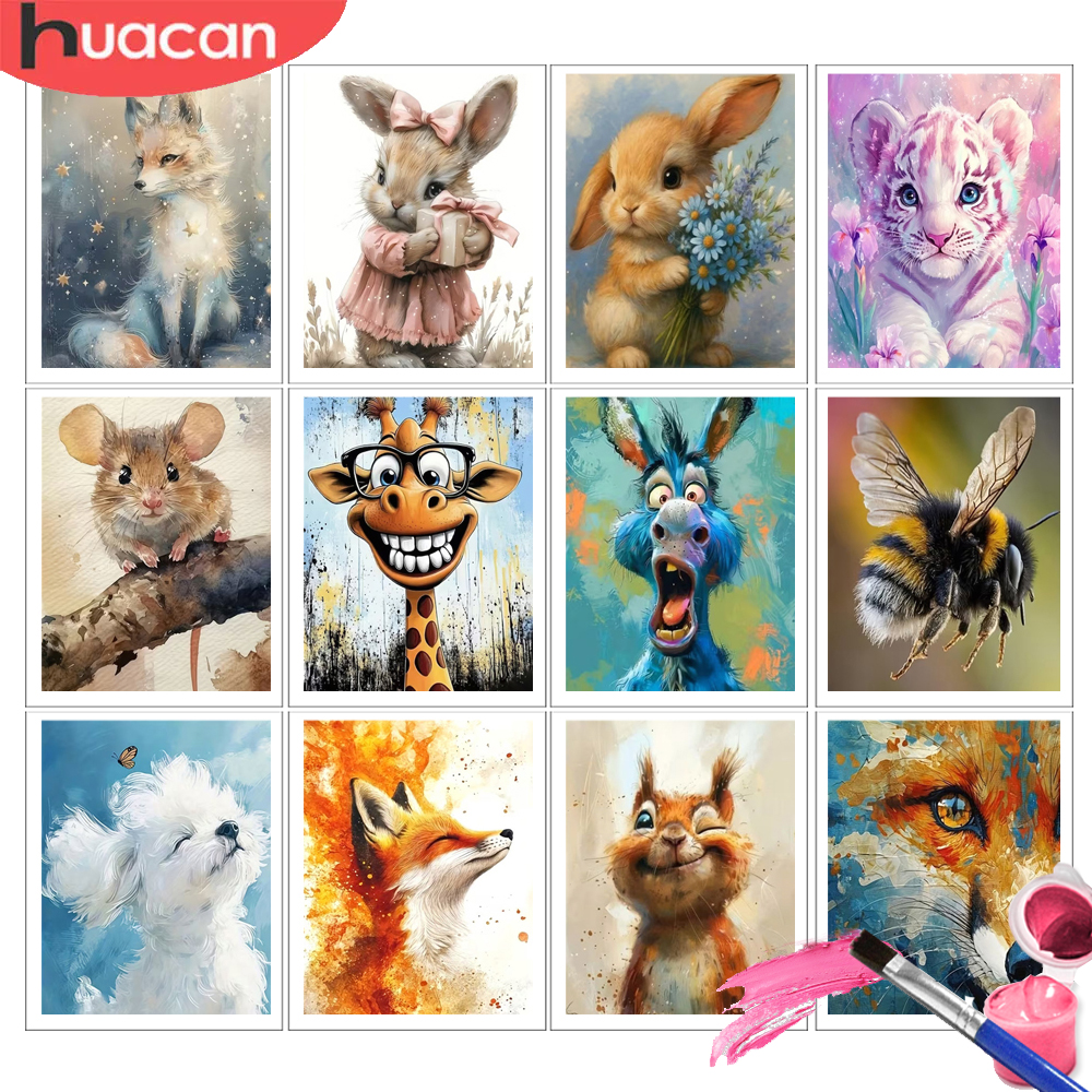 Art And Craft Numbers - HUACAN Paint By Number Kits Rabbit