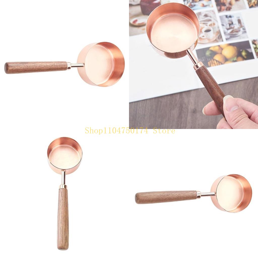 Art Craft Description - Wood Handle Melting Spoon with Flat