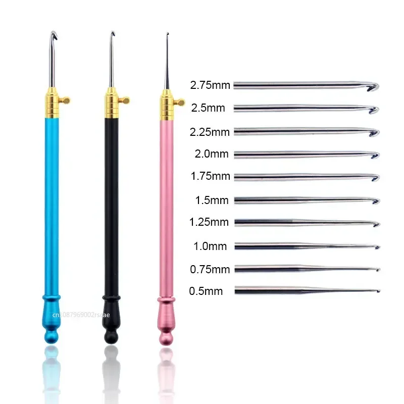 Crochet Hook Set - 11Pcs/Set Interchangeable Crochet Hooks with 10