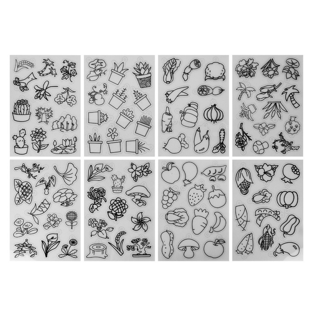 Art Craft Vegetables - 8pcs Fruit Vegetable Pattern Heat Shrink