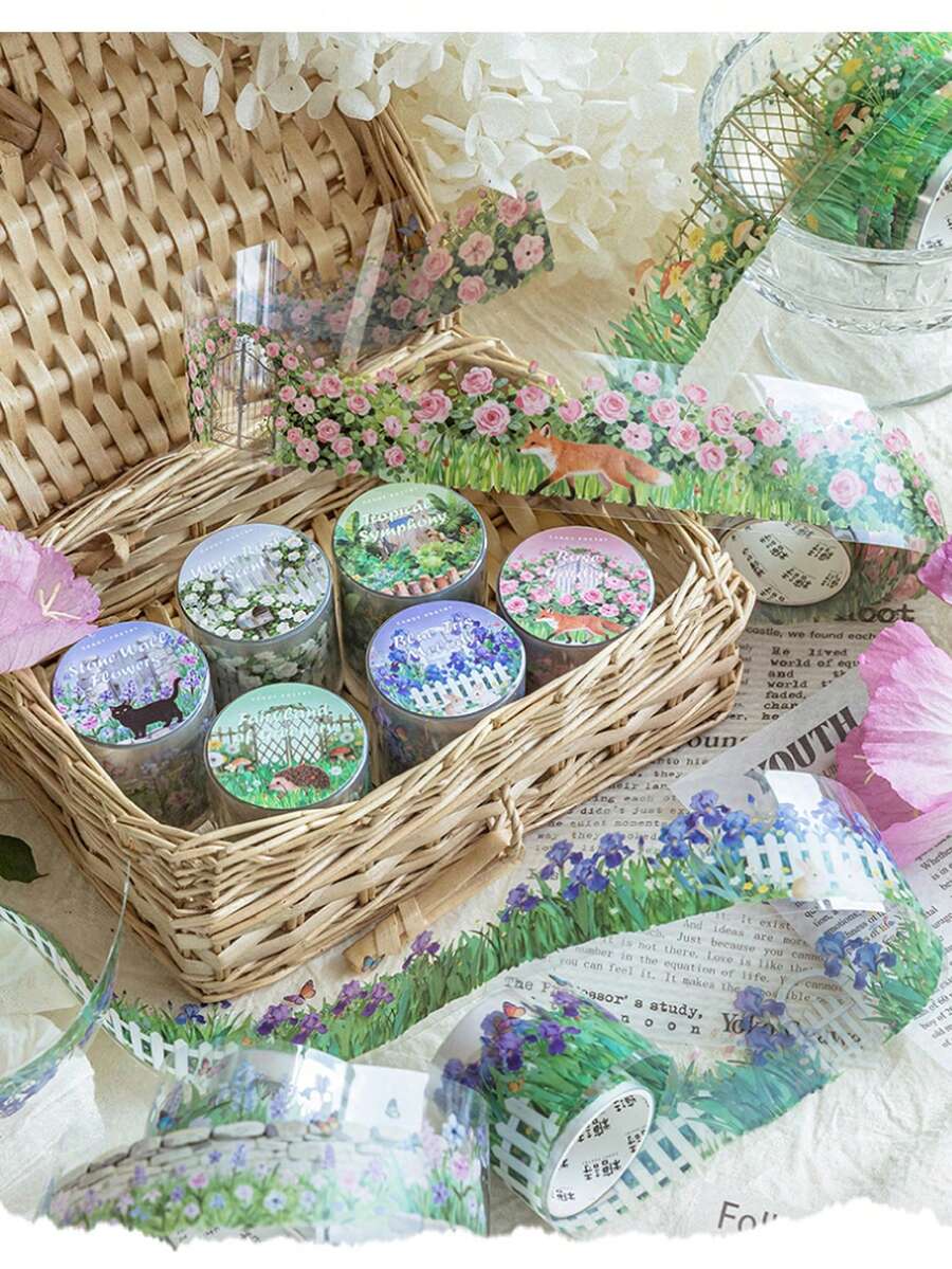 Art Craft Journal - 1pc Decorative Adhesive Tapes Vintage Watercolor