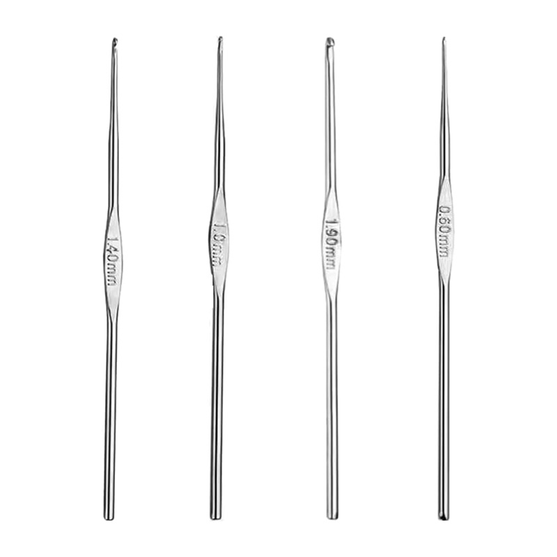 Crochet Hook Set - 4 Pcs Stainless Steel Crochet Hooks
