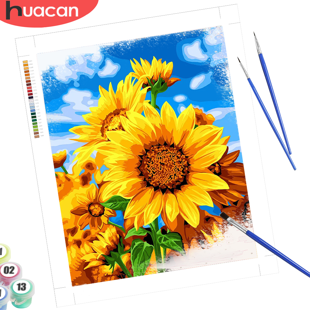 Art And Craft Numbers - HUACAN Diy Oil Painting By Numbers