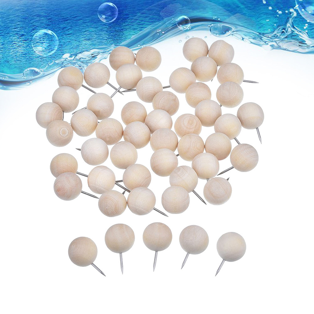 Exhibition Of Art And Craft - 200Pcs Premium Wood Pushpins Eco Friendly