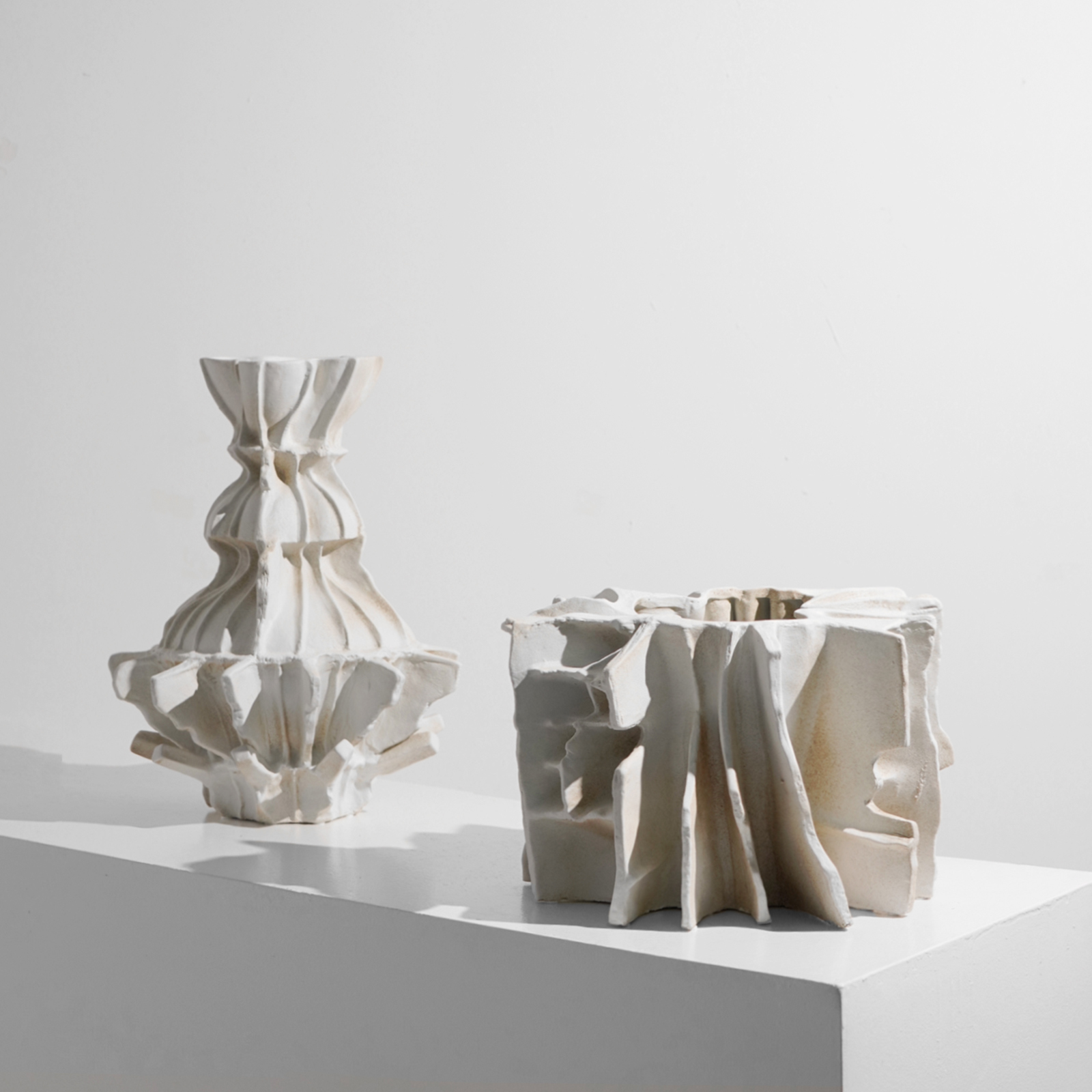 Art Craft Restaurant - Modern Beige White Art Grid Ceramic