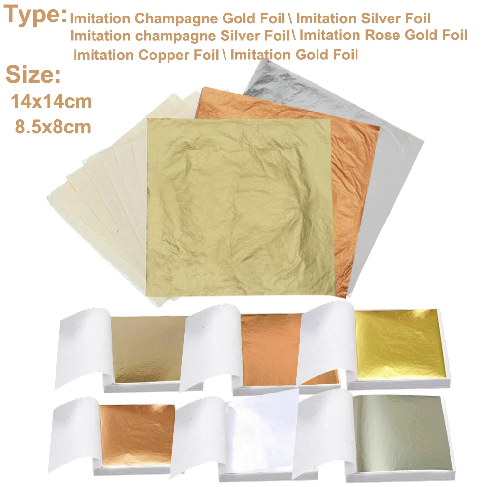 Art Craft Furniture - 100Pc Colored Golds Leaf Sheets Silver