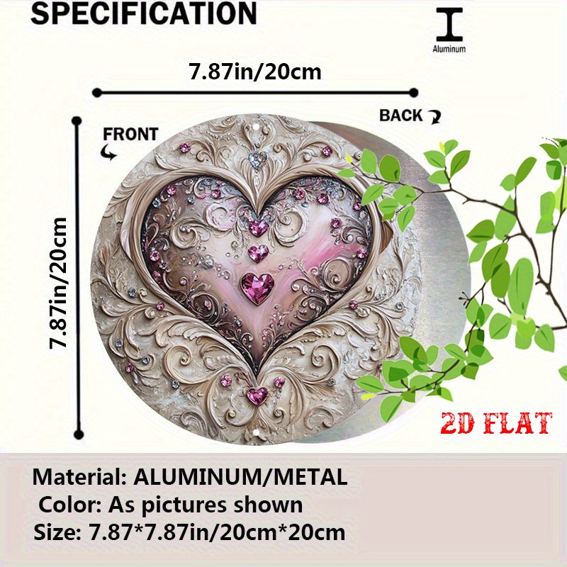 Heart Shaped Iron Wall Art wit - Art Craft Restaurant recensie en prijs