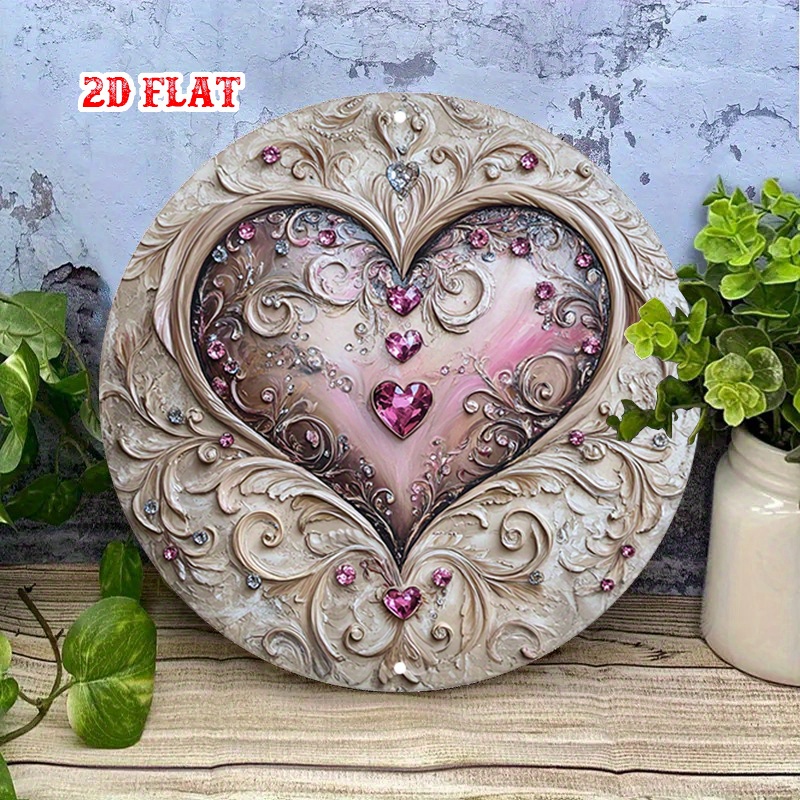 Heart Shaped Iron Wall Art wit - Art Craft Restaurant recensie en prijs