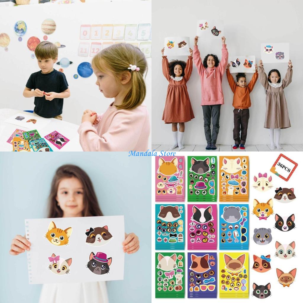 U2JC 36Pcs Cats Stickers Schoo - Art Craft Description recensie en prijs