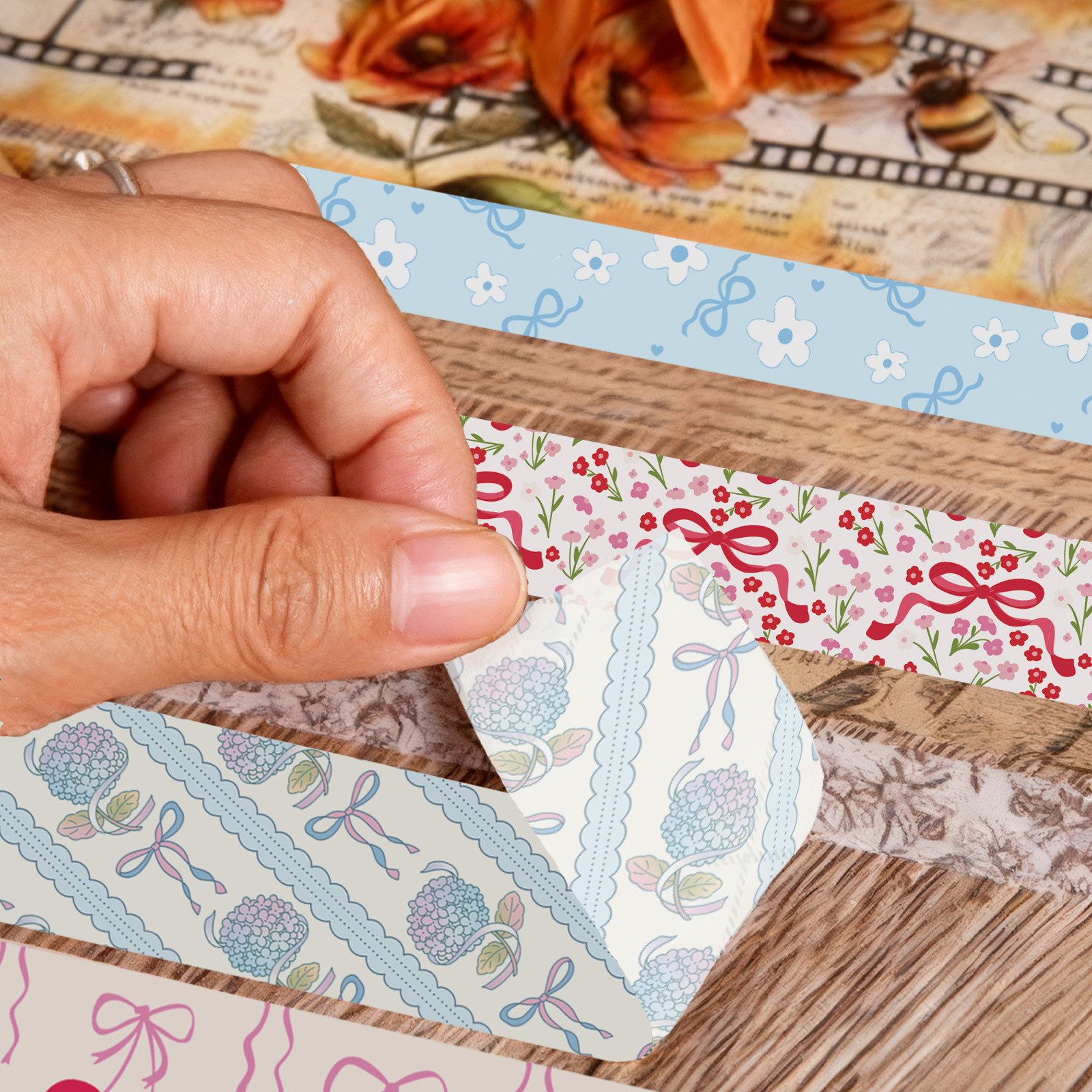 16 Rolls Pink Bow Washi Tapes  - Art Craft Journal recensie en prijs