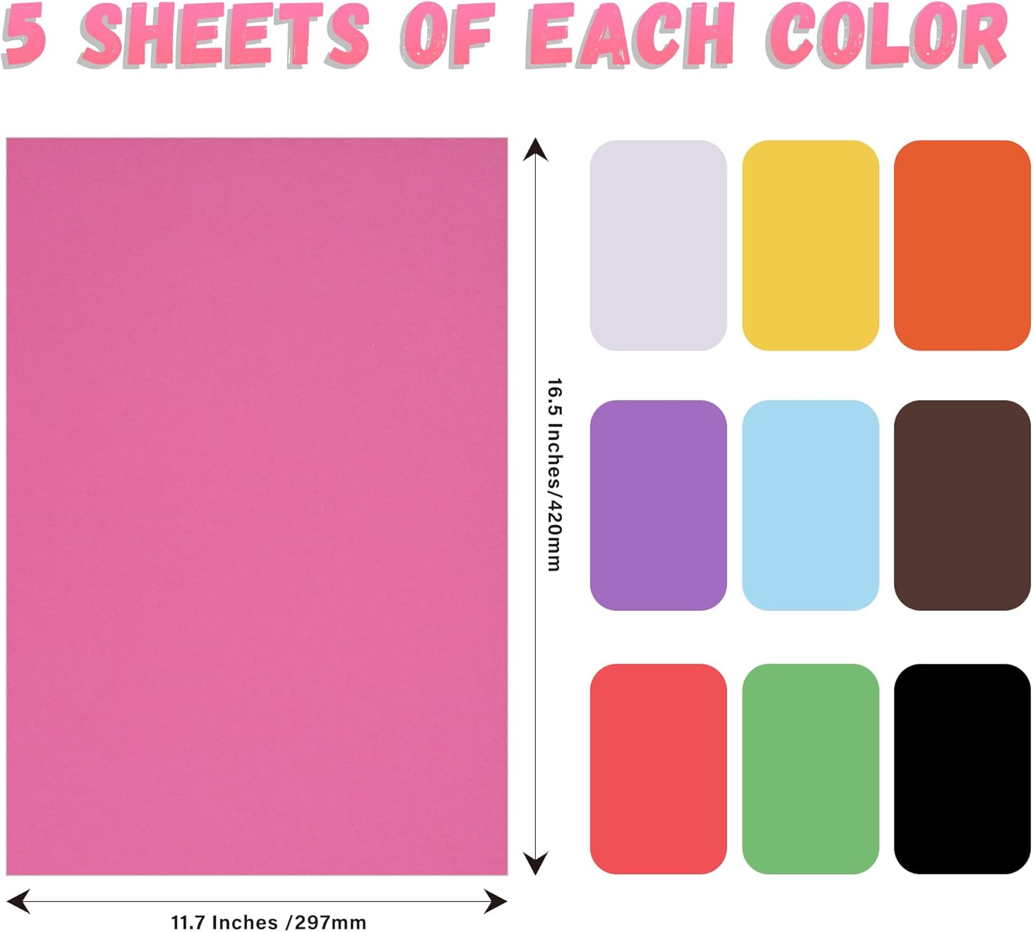 50 Colored Poster Boards 11.7x - Exhibition Of Art And Craft recensie en prijs