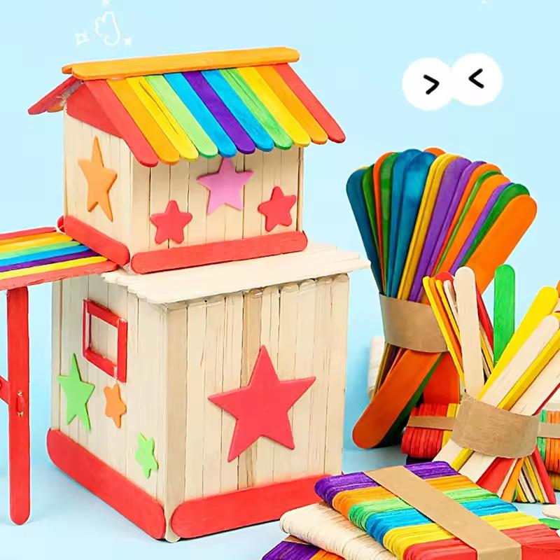 Bulk Colorful Wooden Ice Cream - Art Craft Project recensie en prijs