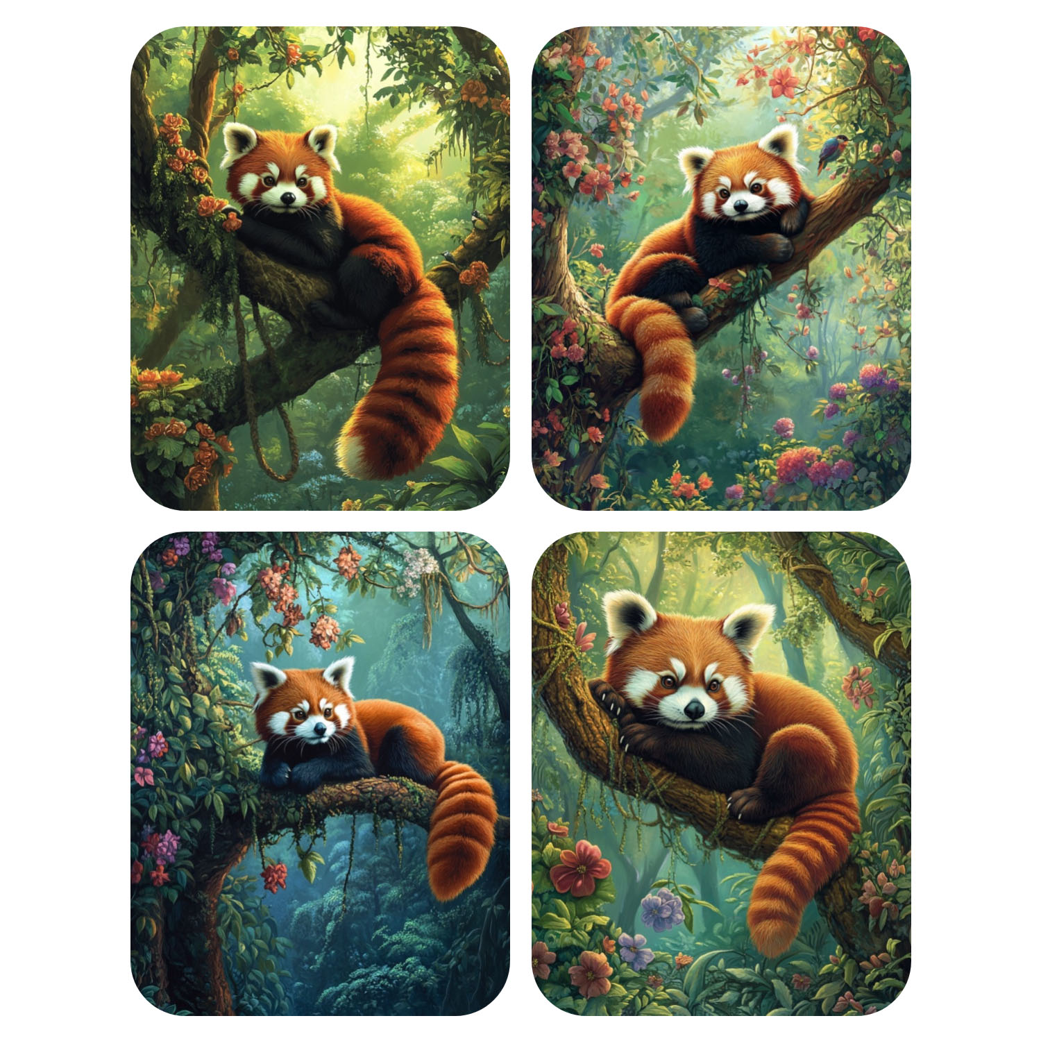 Hand Paint Red panda lying on  - Art And Craft Numbers recensie en prijs