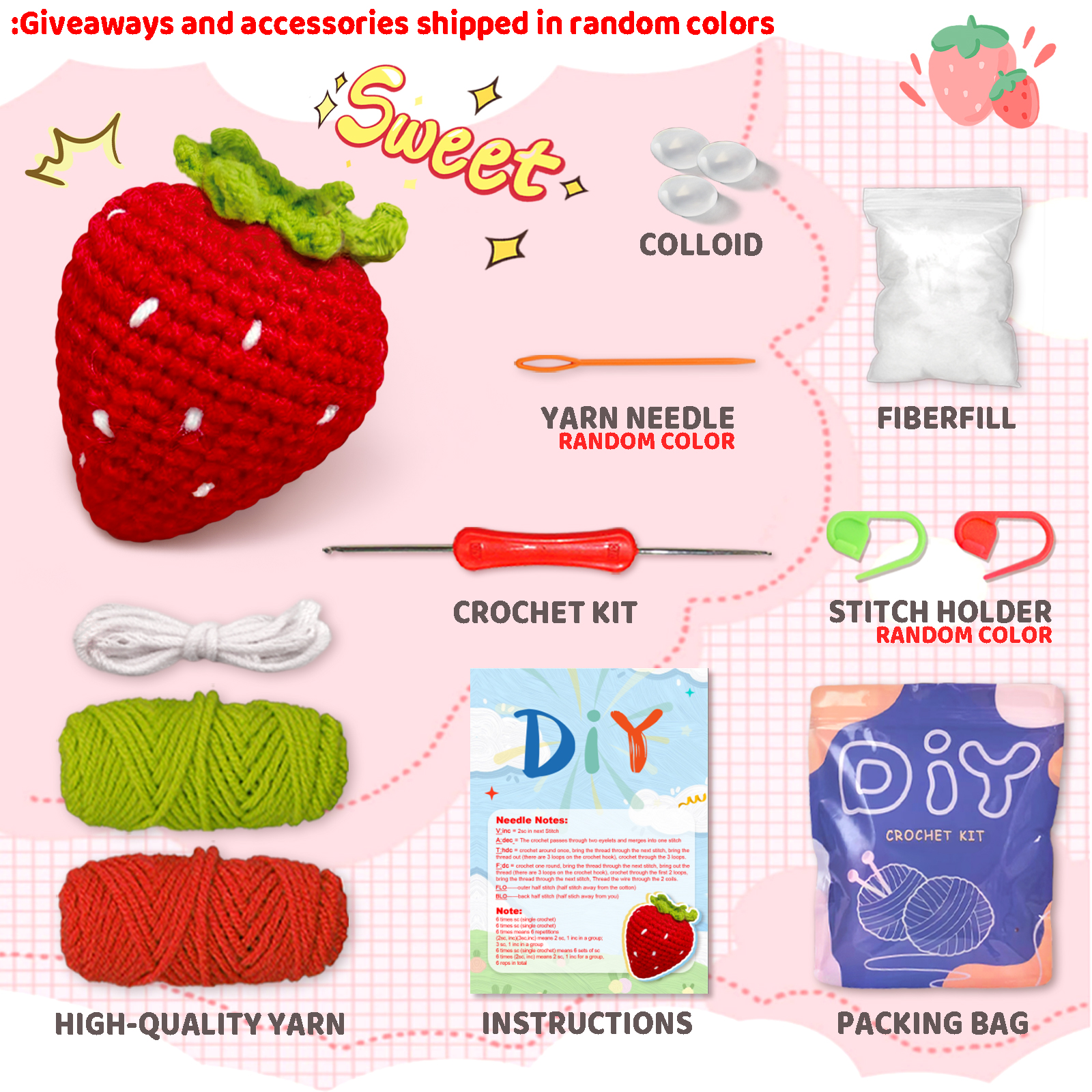 YAMAXIN 1PC Fruit Theme Croche - Art Craft Project recensie en prijs