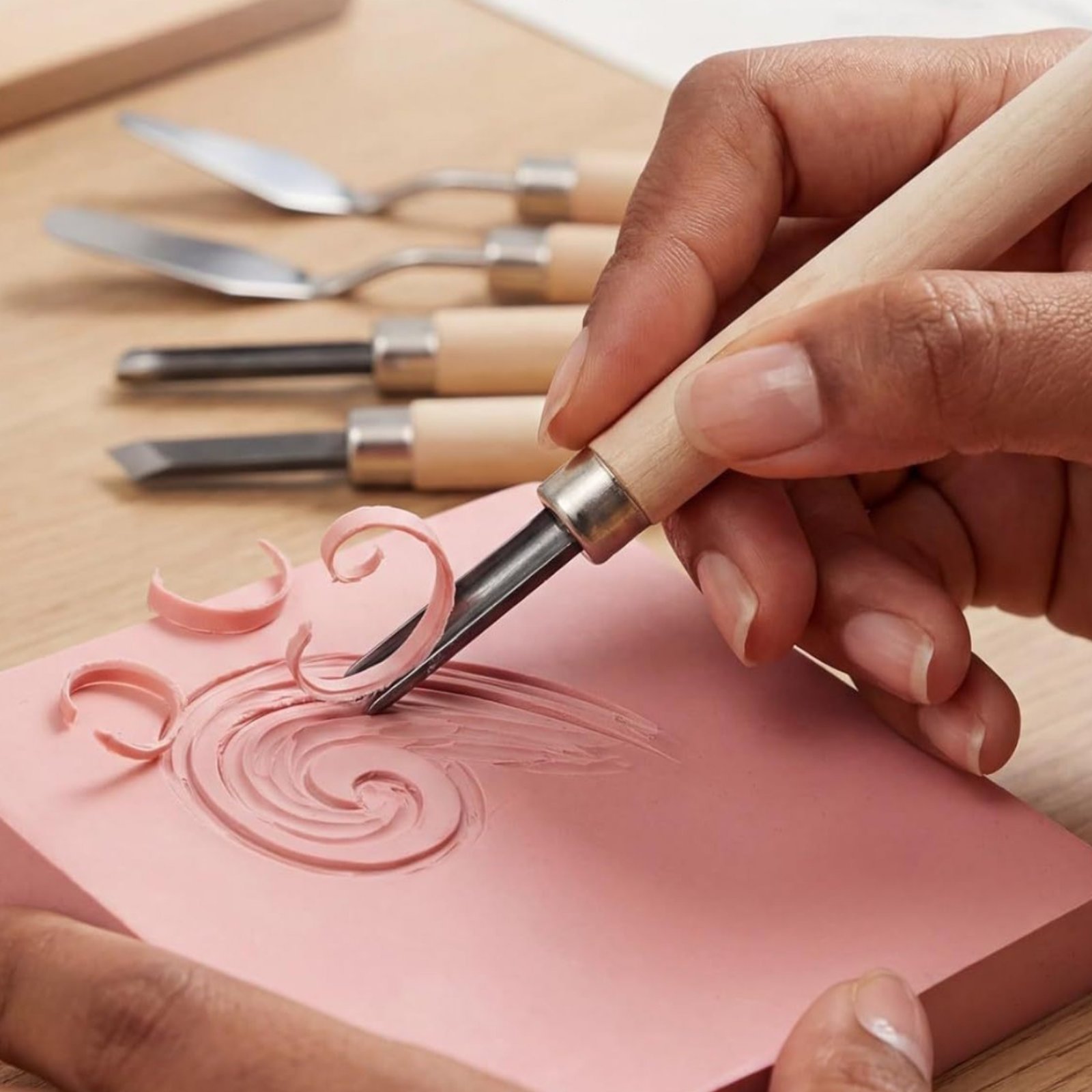 9 Pieces Linoleum Carving Kit  - Lino Printing Block recensie en prijs