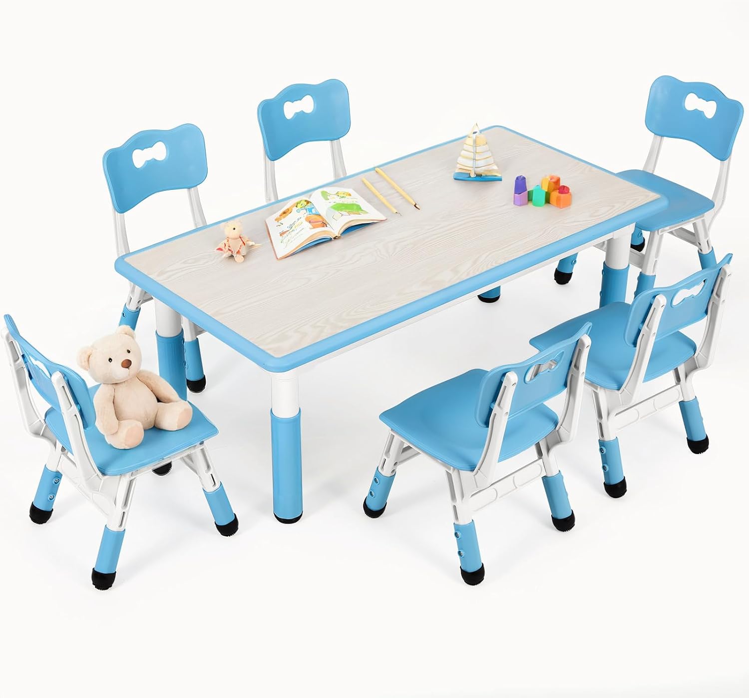 Kids Table and 6 Chairs Set, H - Art Craft Activities For Preschoolers recensie en prijs