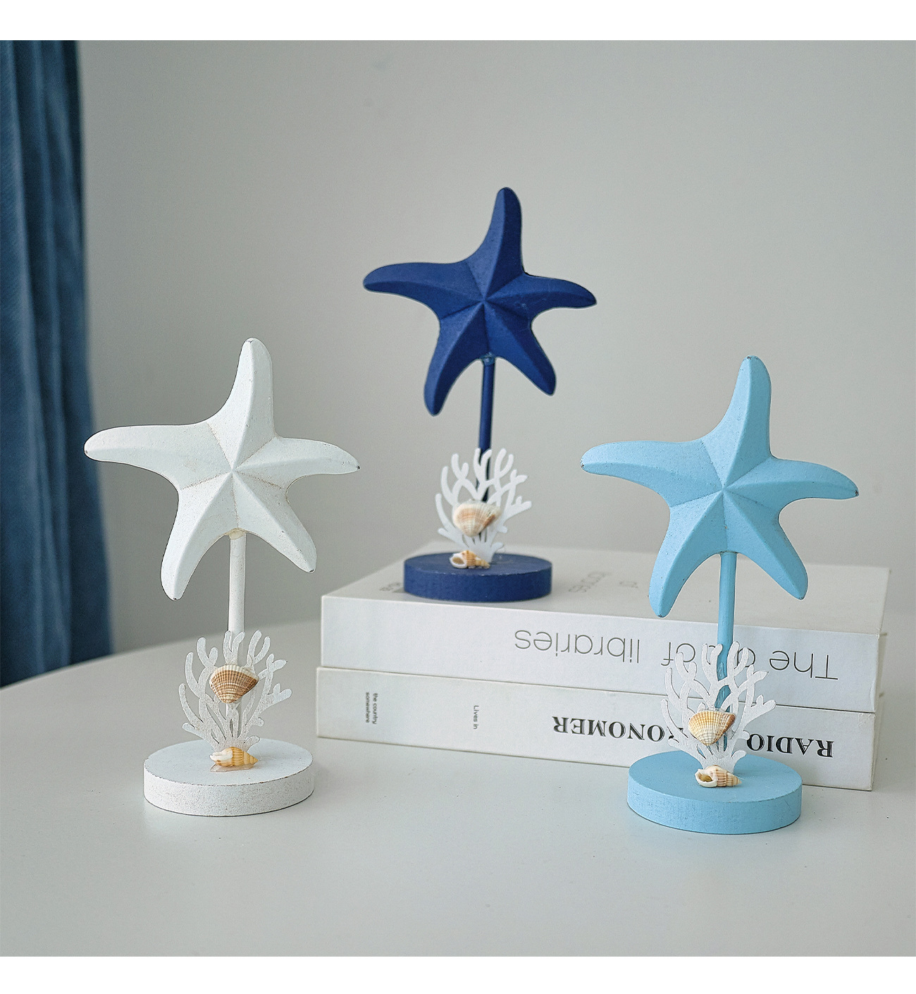 3Pcs Ocean Style Wooden Starfi - Art Craft Restaurant recensie en prijs