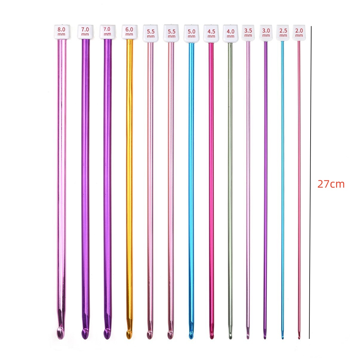 11Pcs/pack Colorful Iron 27cm  - Crochet Hook Set recensie en prijs