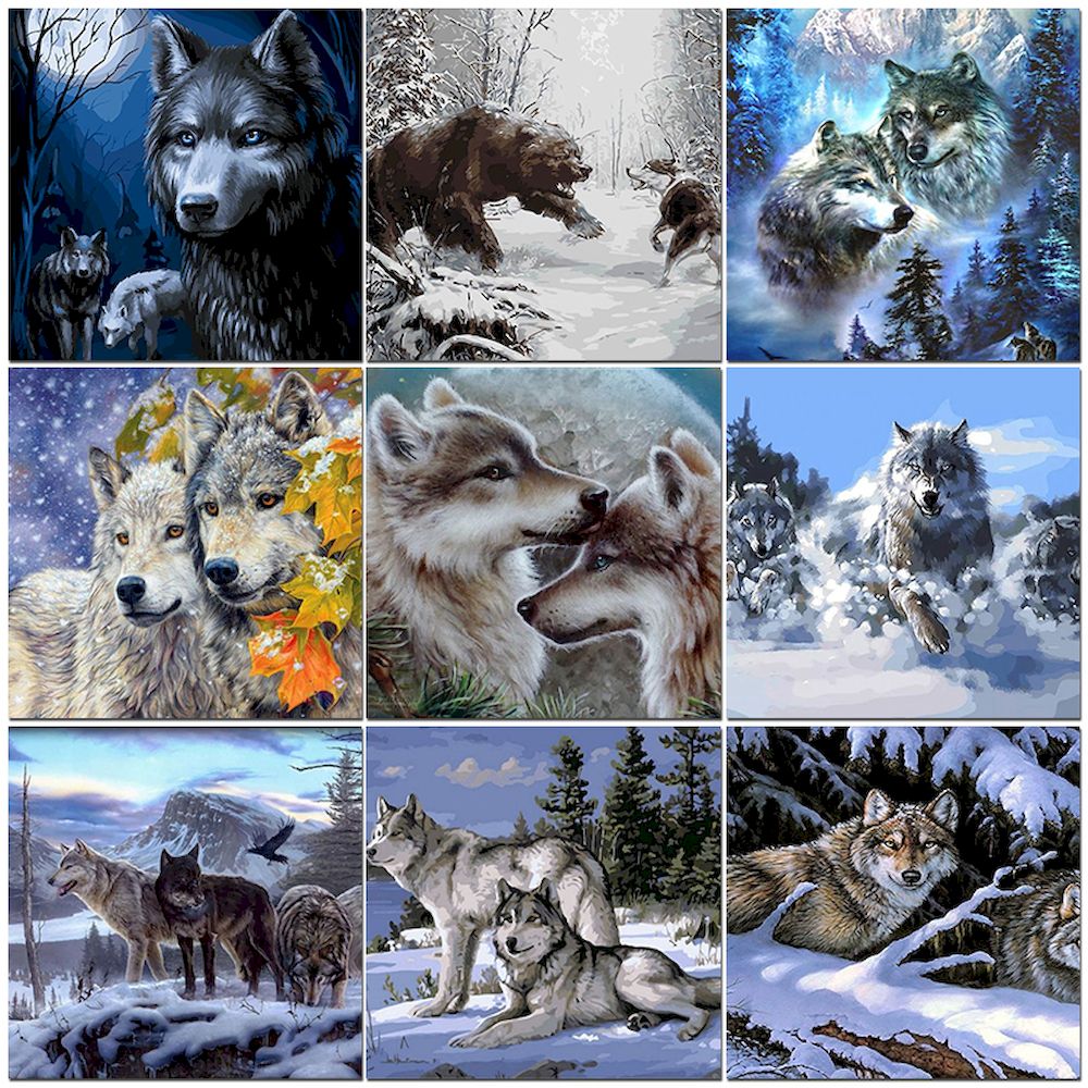 Painting By Numbers Wolf Oil P - Art And Craft Numbers recensie en prijs