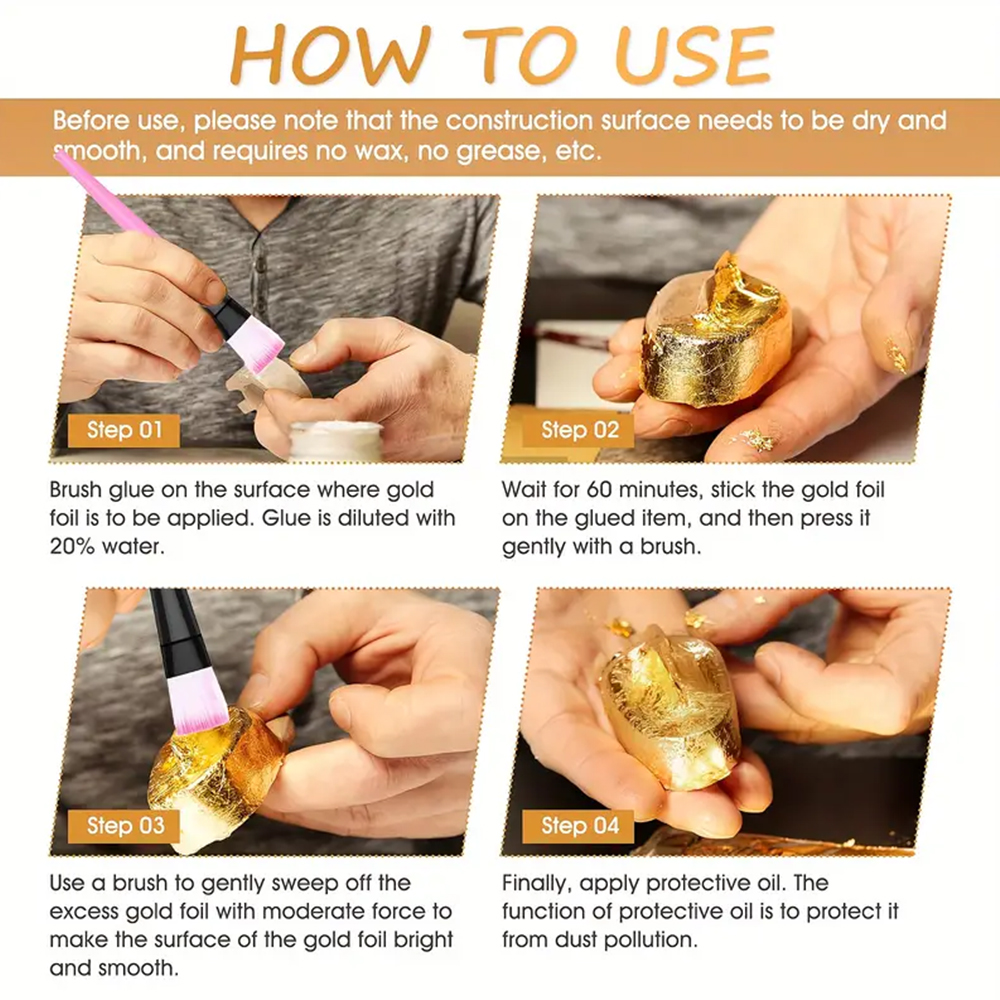 100ML/200ML Golden Foil Adhesi - Art Craft Project recensie en prijs