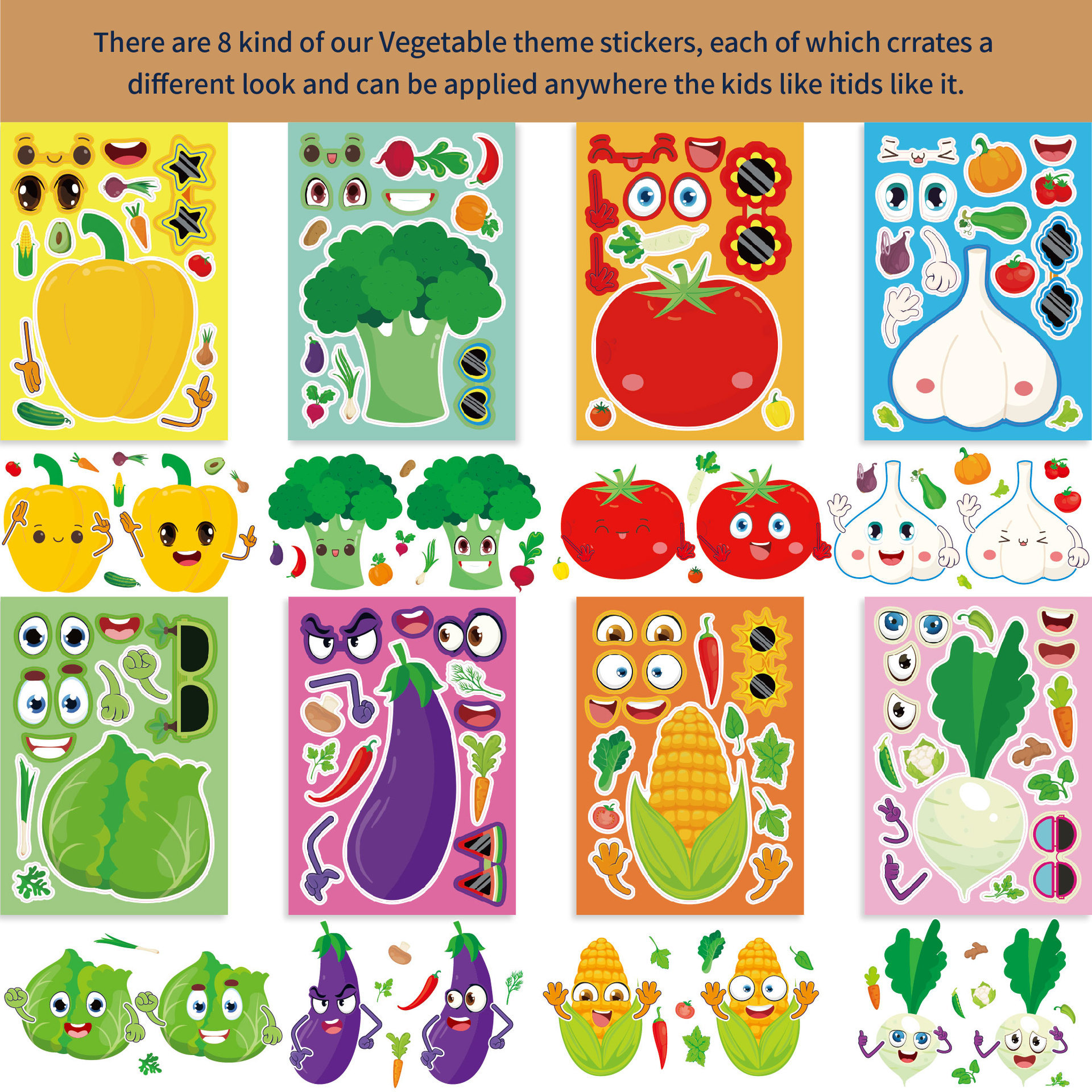 16Sheets Make Your Own Fruits  - Art Craft Vegetables recensie en prijs