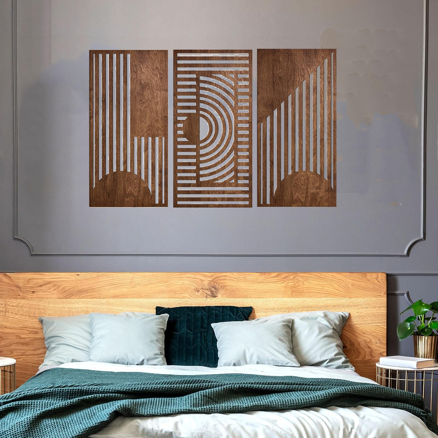 3 Pcs Geometric Wood Wall Art  - Art Craft Furniture recensie en prijs