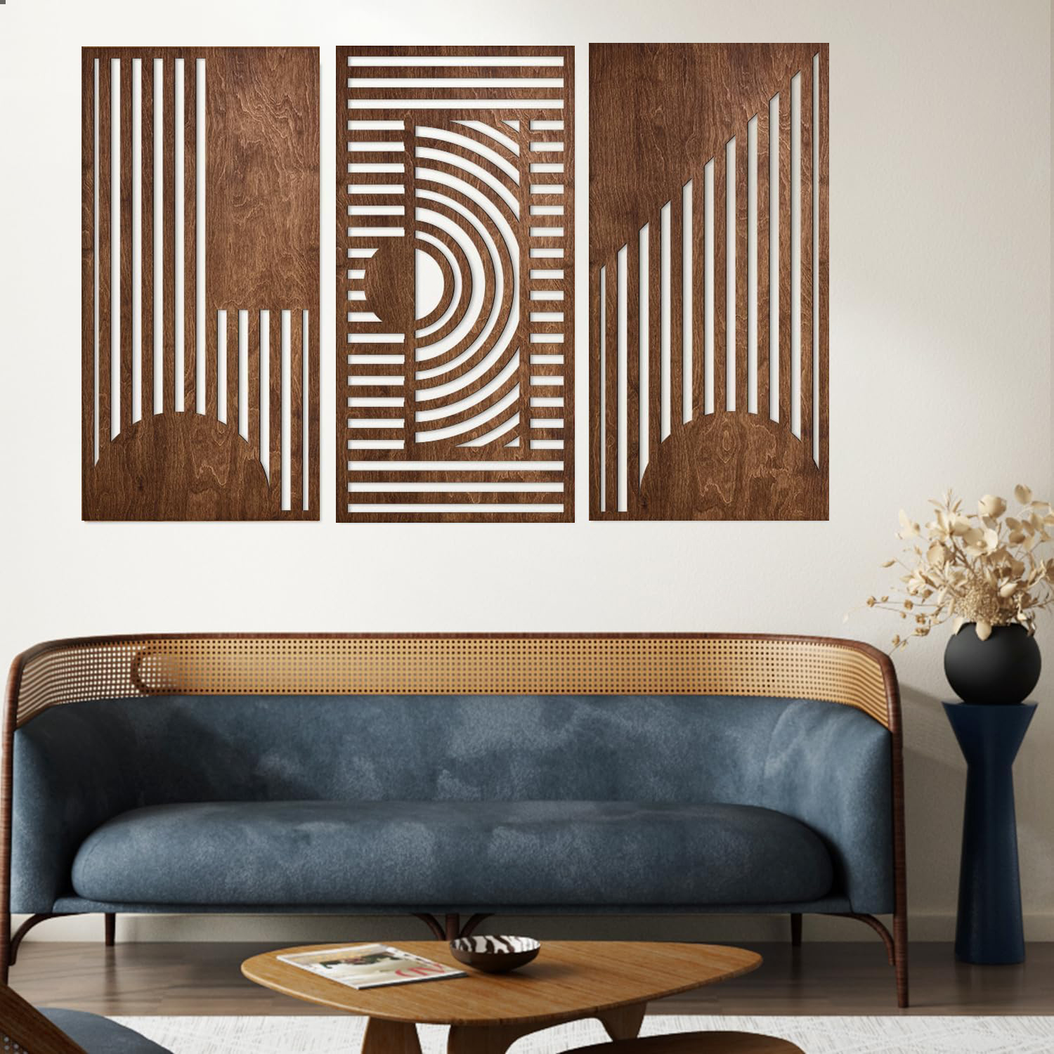 3 Pcs Geometric Wood Wall Art  - Art Craft Furniture recensie en prijs