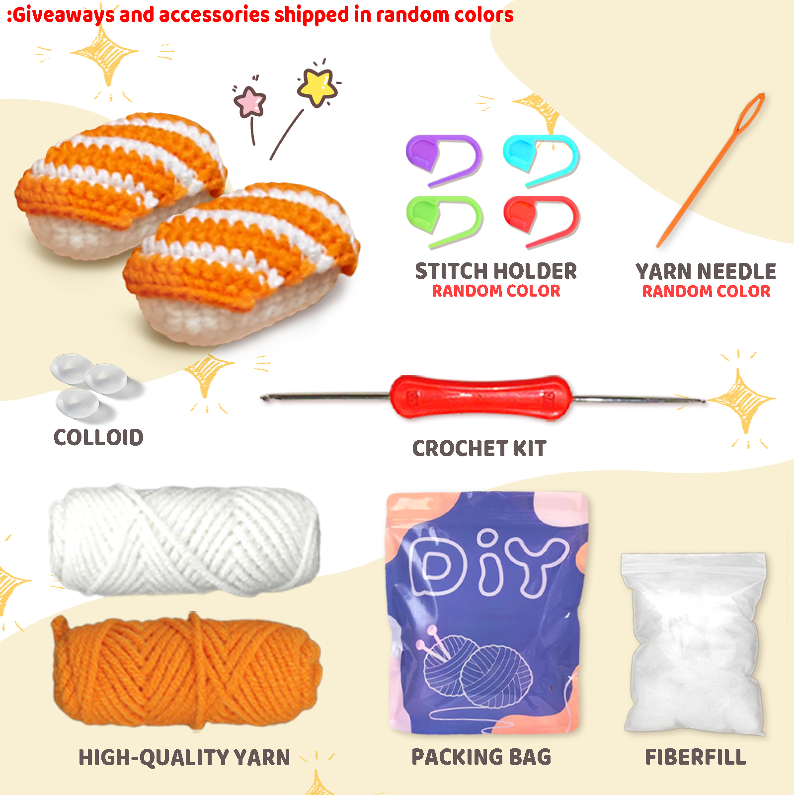 YAMAXIN 2PC Sushi-Themed Croch - Art Craft Project recensie en prijs