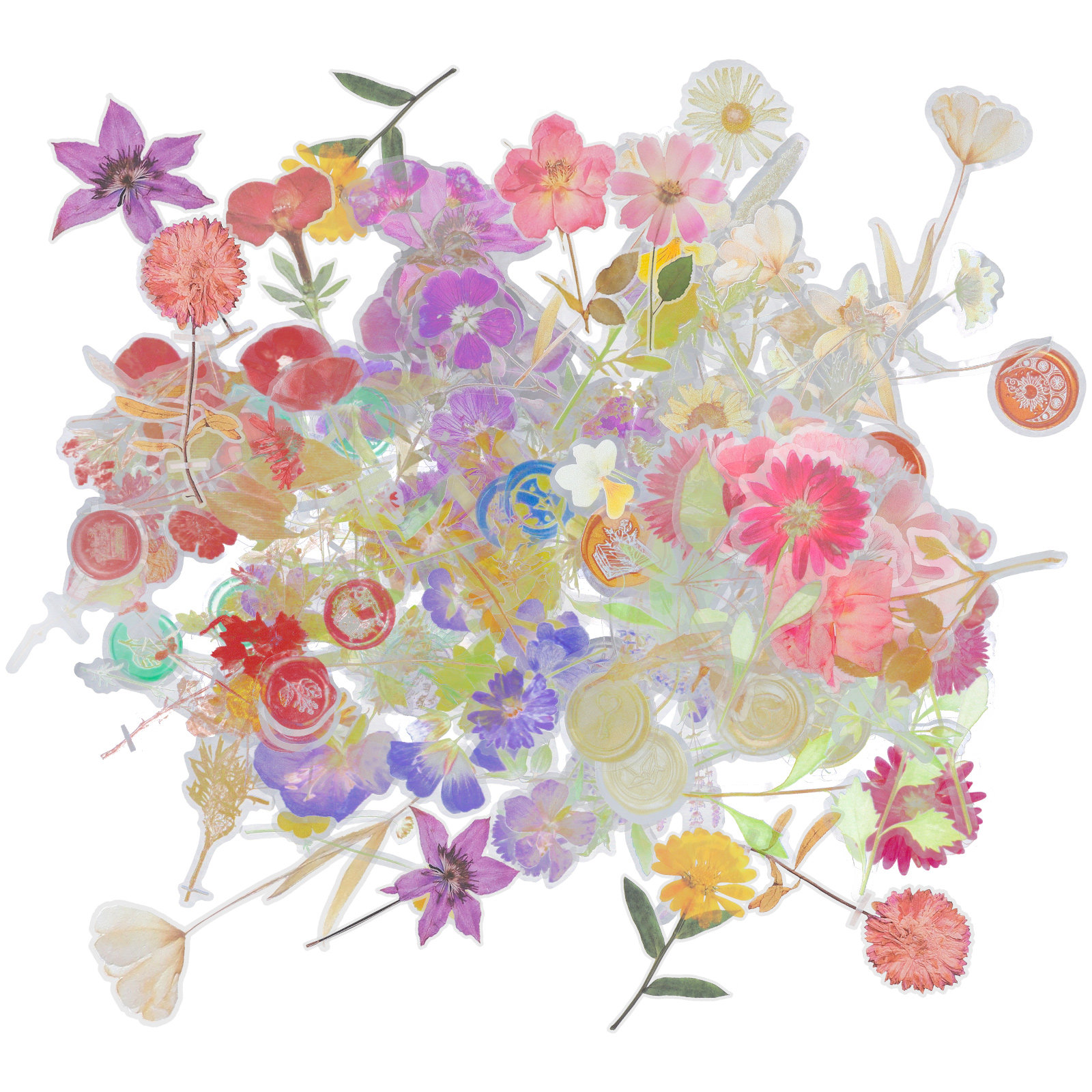 6 Packs Dried Flower Stickers  - Art Craft Journal recensie en prijs