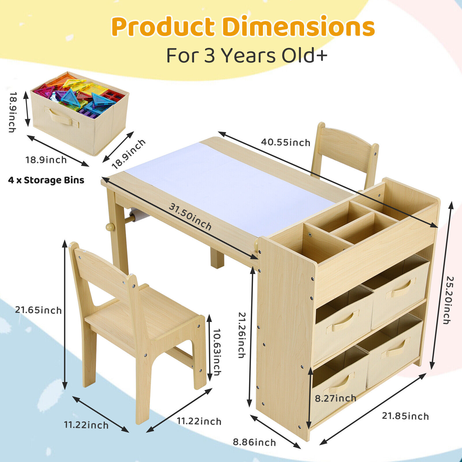 Kids Art Table and Chair Set w - Art Craft Furniture recensie en prijs
