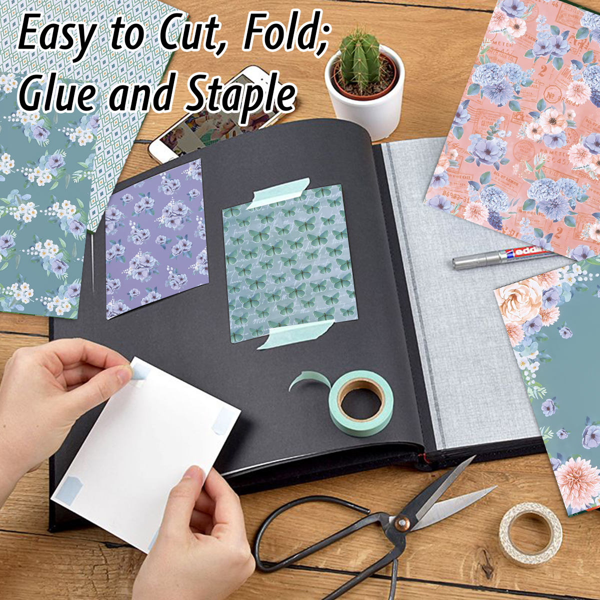 24 Sheets Colored Floral Patte - Art Craft Journal recensie en prijs