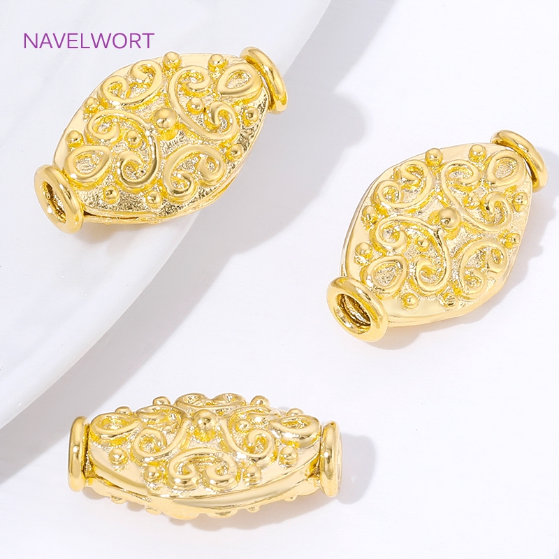 18K Gold Plated Oval Loose Bea - Art Craft Ideas recensie en prijs