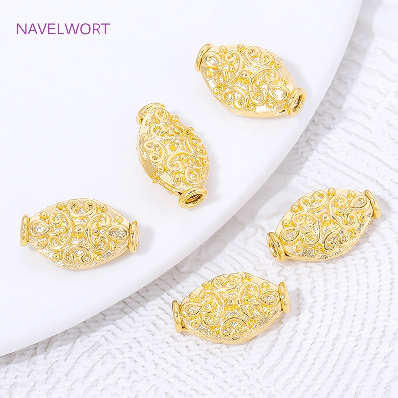 18K Gold Plated Oval Loose Bea - Art Craft Ideas recensie en prijs
